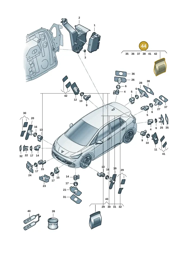 10E898623A — SEAT EBoost CUPRA (2021-) diagram 10s919000, position 44