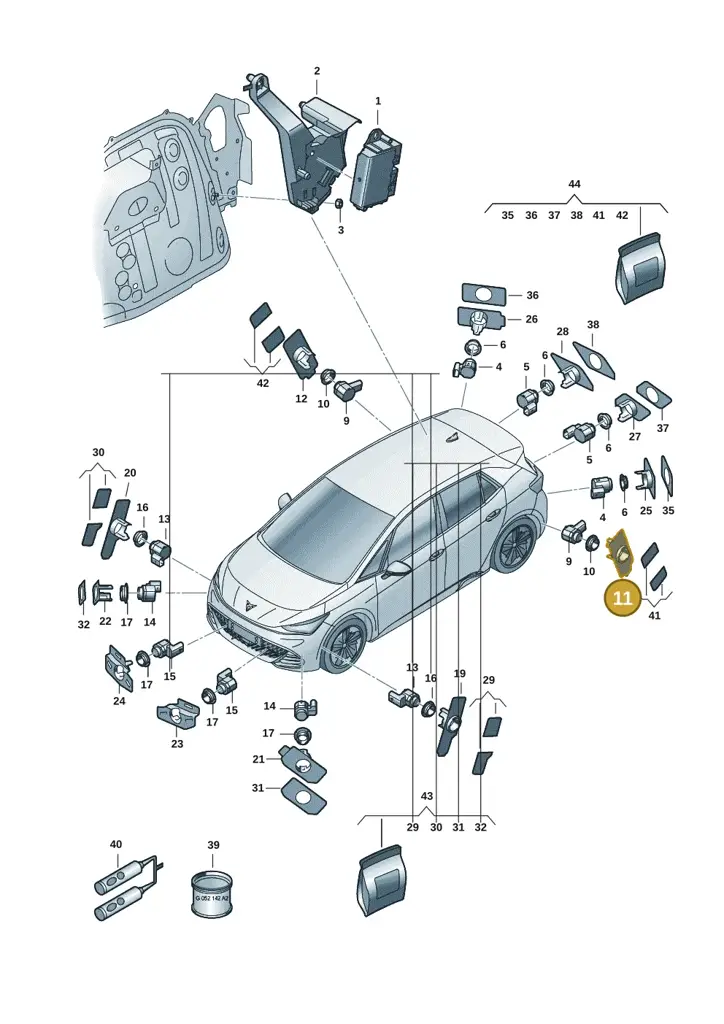 10E919397AGRU — SEAT EBoost CUPRA (2021-) diagram 10s919000, position 11