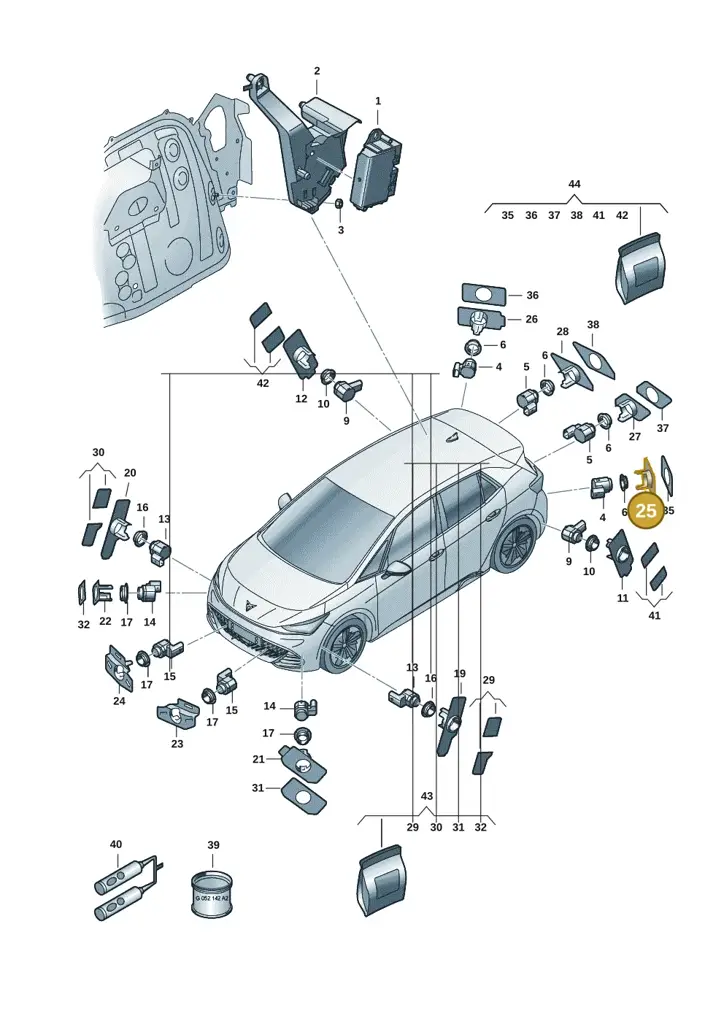 10E919491D — SEAT EBoost CUPRA (2021-) diagram 10s919000, position 25