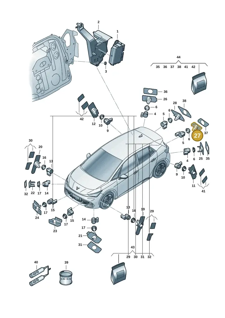 10E919491E — SEAT EBoost CUPRA (2021-) diagram 10s919000, position 27