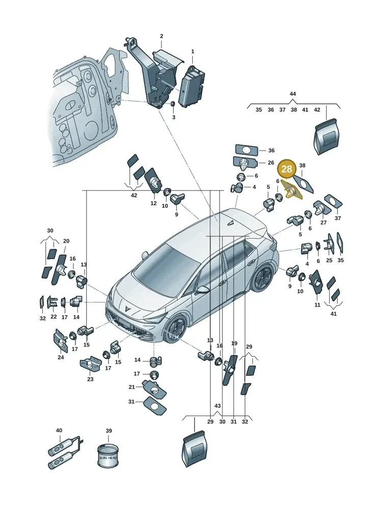 10E919492E — SEAT EBoost CUPRA (2021-) diagram 10s919000, position 28