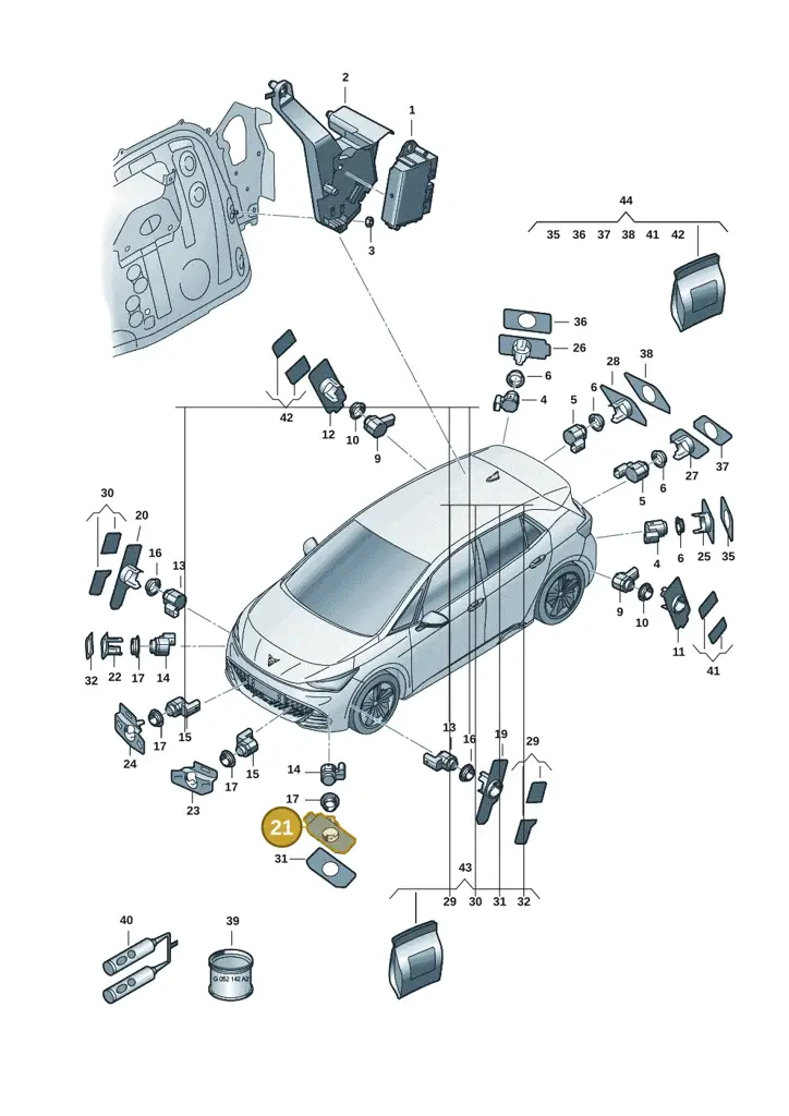 10E919493C — SEAT EBoost CUPRA (2021-) diagram 10s919000, position 21