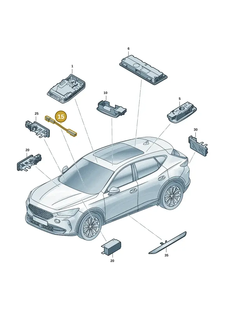 10E947356B — SEAT EBoost CUPRA (2021-) diagram 5ff947000, position 15