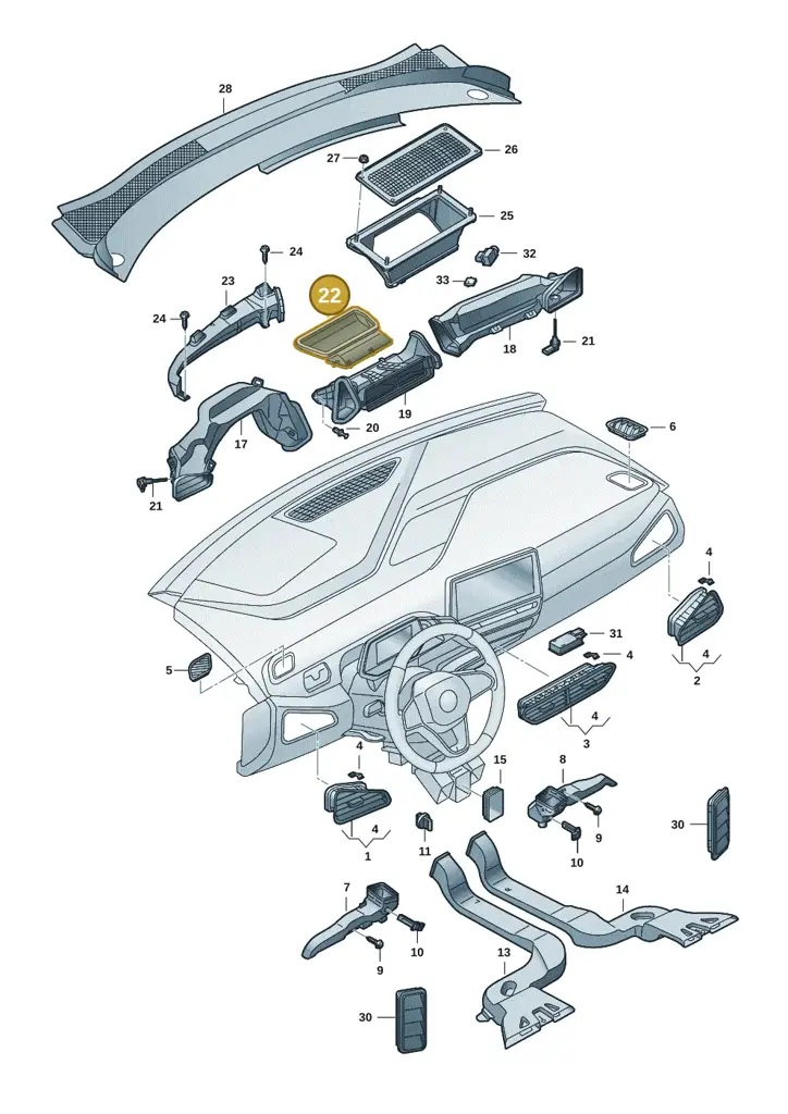 10F819063 — SEAT EBoost CUPRA (2021-) diagram 10a819300, position 22