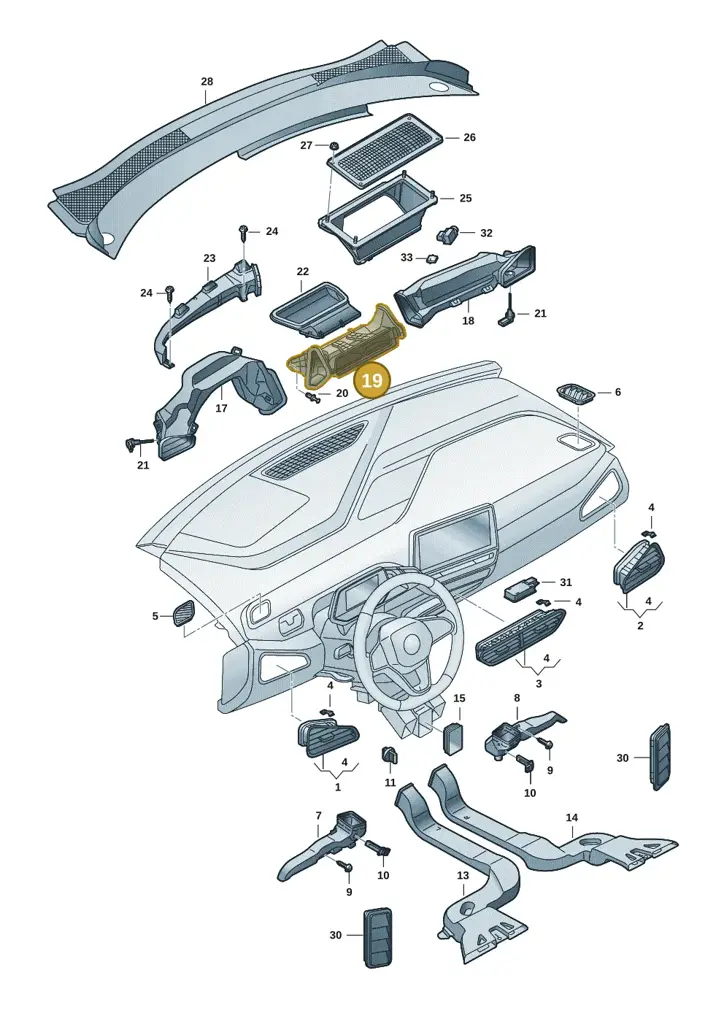 10F819241 — SEAT CUPRA Born (2021-) diagram 10a819300, position 19