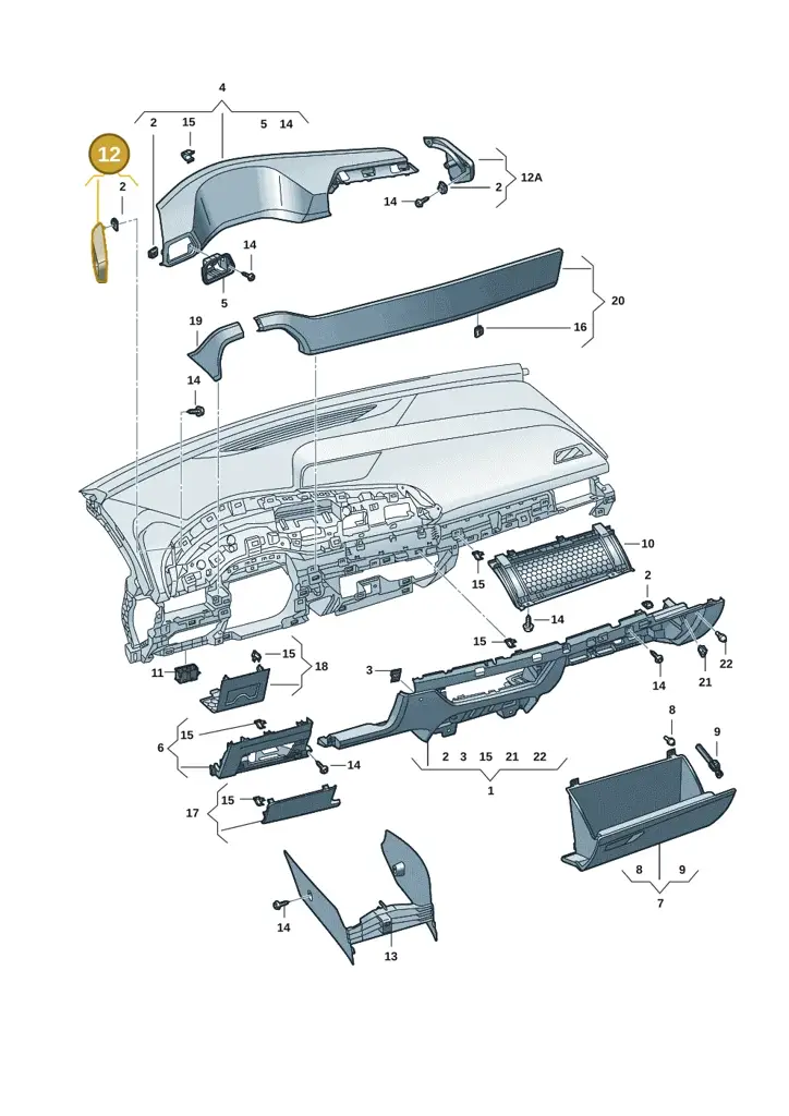 10F853341A9B9 — SEAT CUPRA Born (2021-) diagram 10s857020, position 12