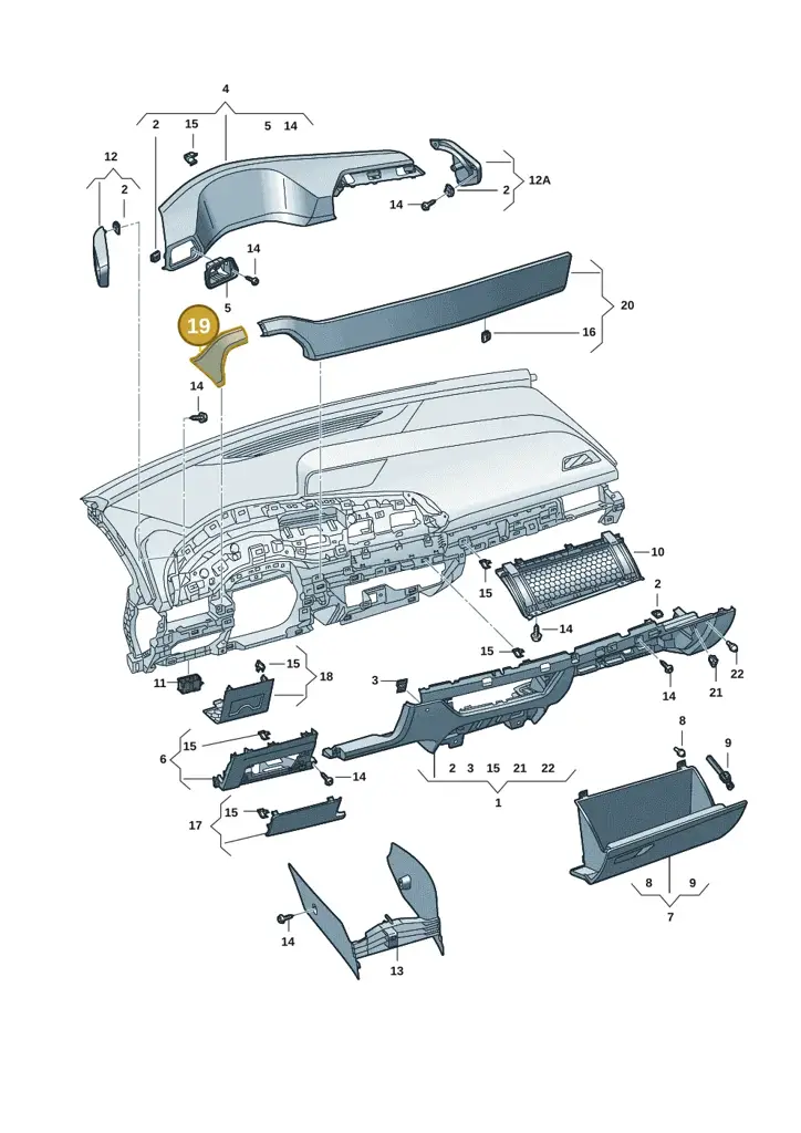 10F8543774GV — SEAT CUPRA Born (2021-) diagram 10s857020, position 19