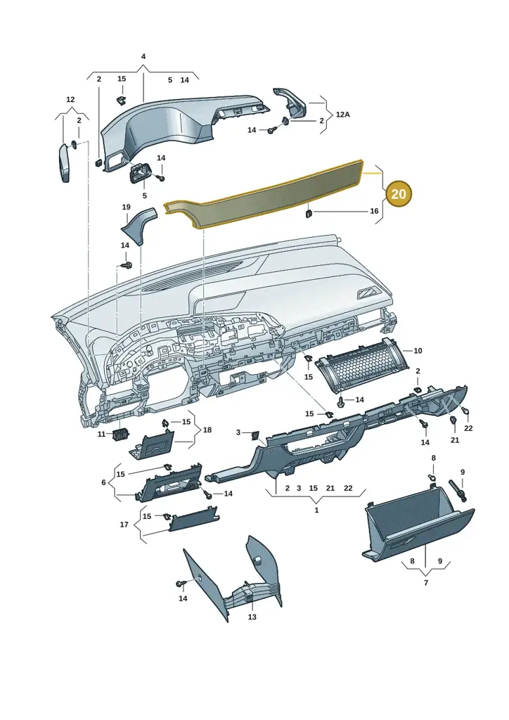 10F8543784GV — SEAT CUPRA Born (2021-) diagram 10s857020, position 20