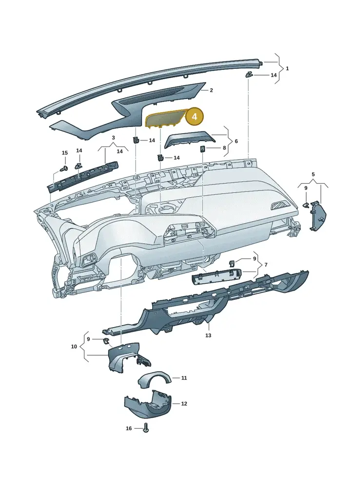 10F8572091QB — SEAT CUPRA Born (2021-) diagram 10s857010, position 4