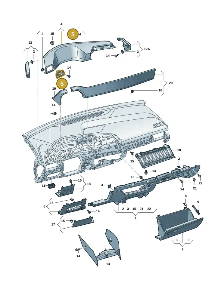 10F8572899B9 — SEAT CUPRA Born (2021-) diagram 10s857020, position 5