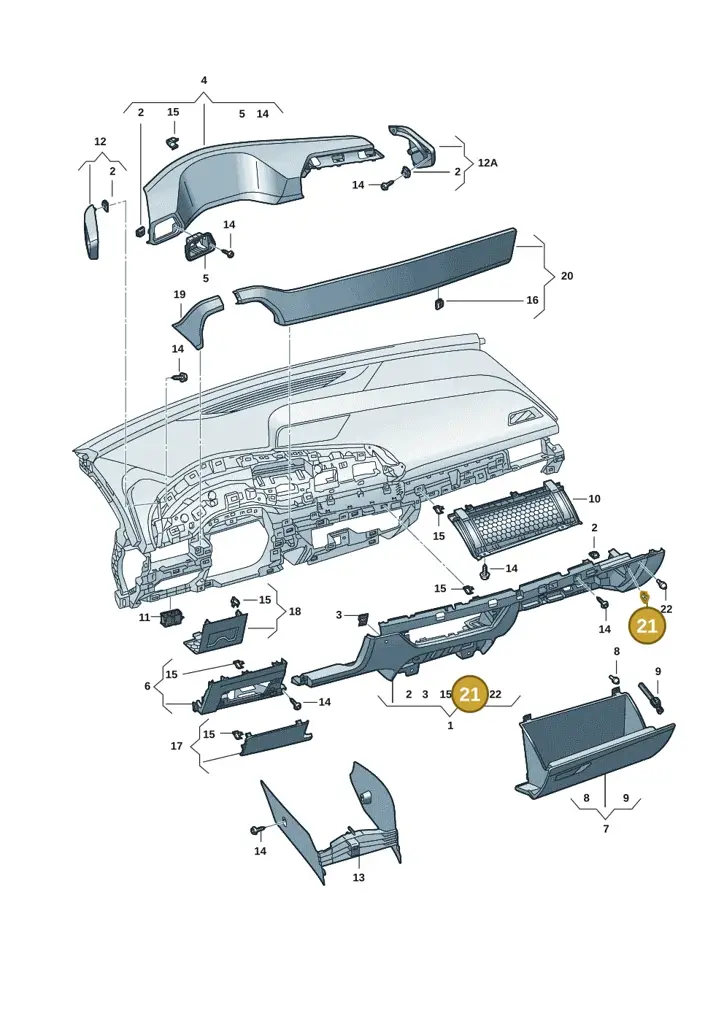 10F858539 — SEAT CUPRA Born (2021-) diagram 10s857020, position 21