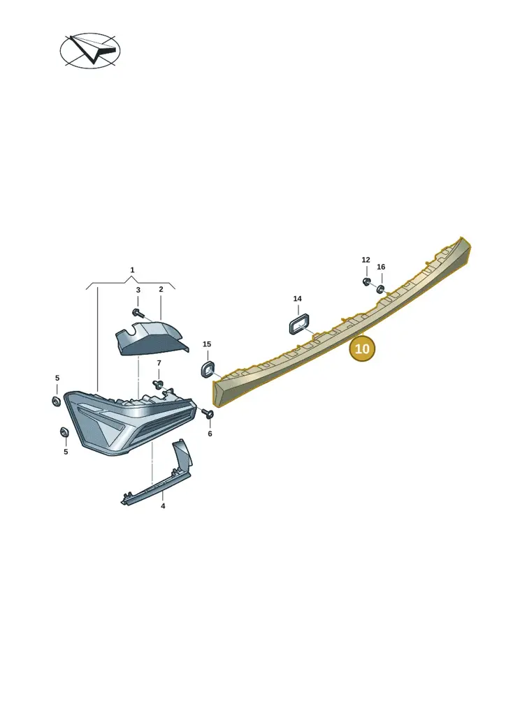 10F945093 — SEAT EBoost CUPRA (2021-) diagram 10s945000, position 10