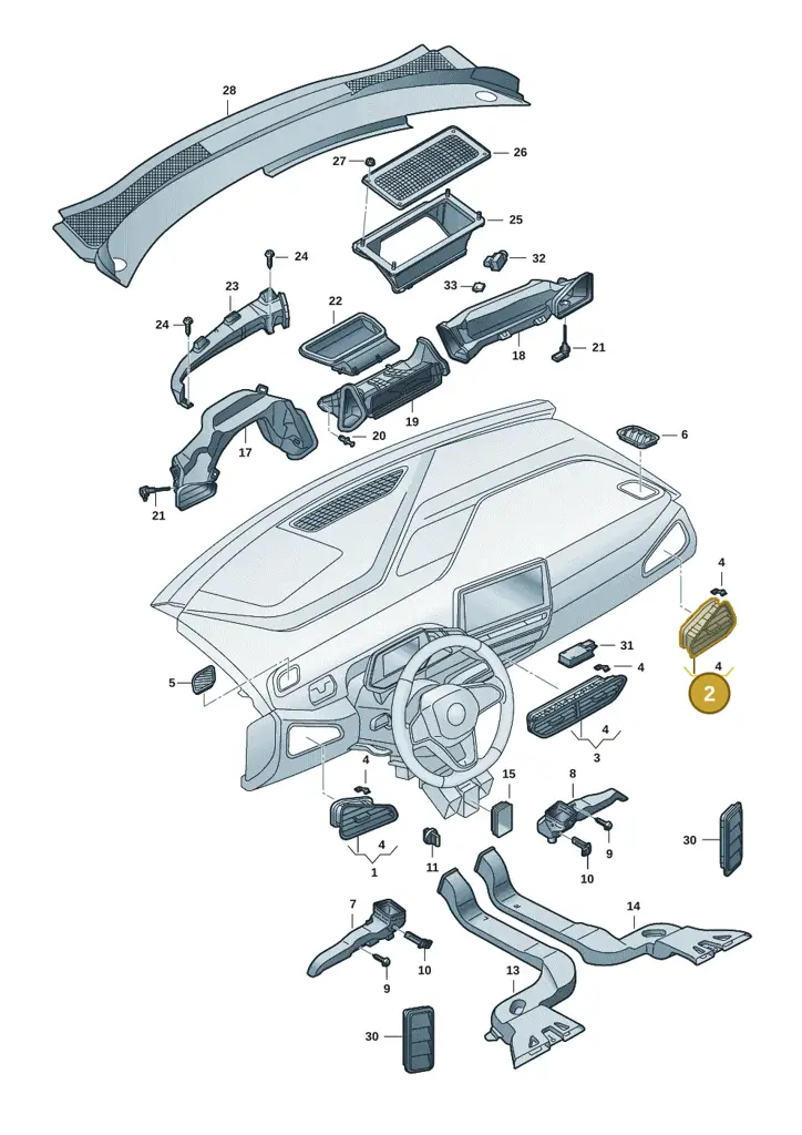 10H819204NBC — SEAT CUPRA Born (2021-) diagram 10a819300, position 2