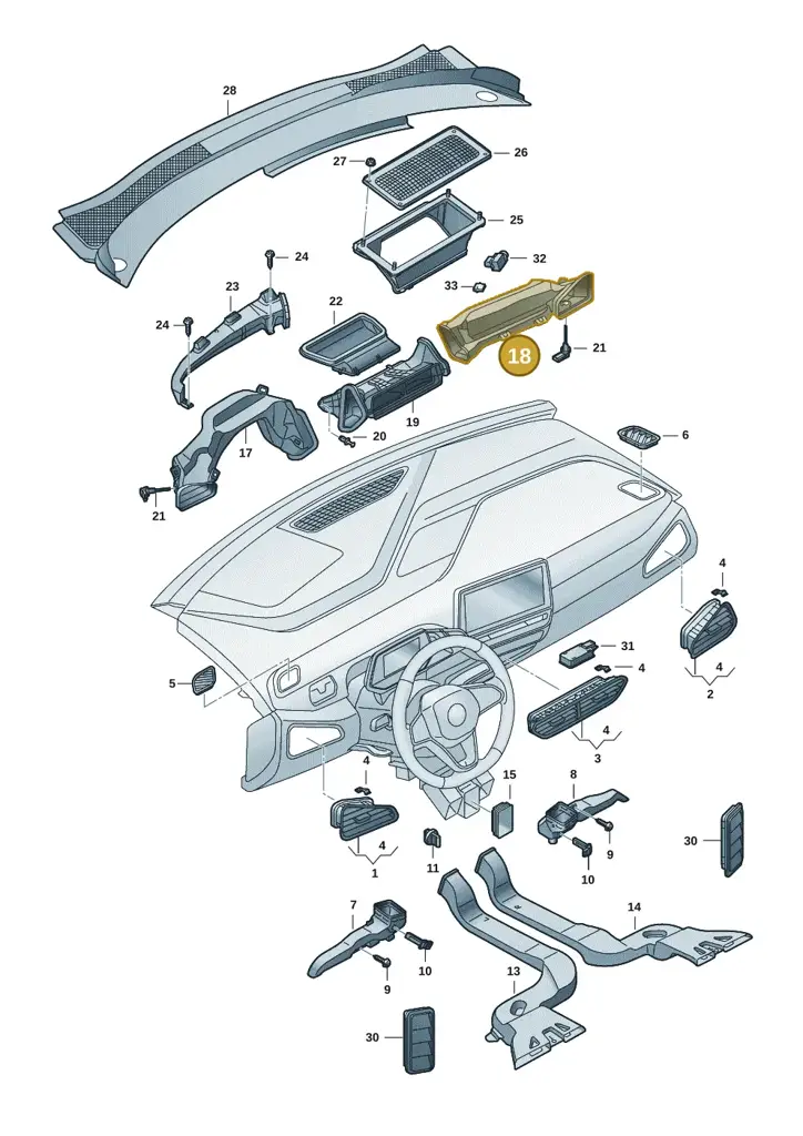10H819634A — SEAT CUPRA Born (2021-) diagram 10a819300, position 18