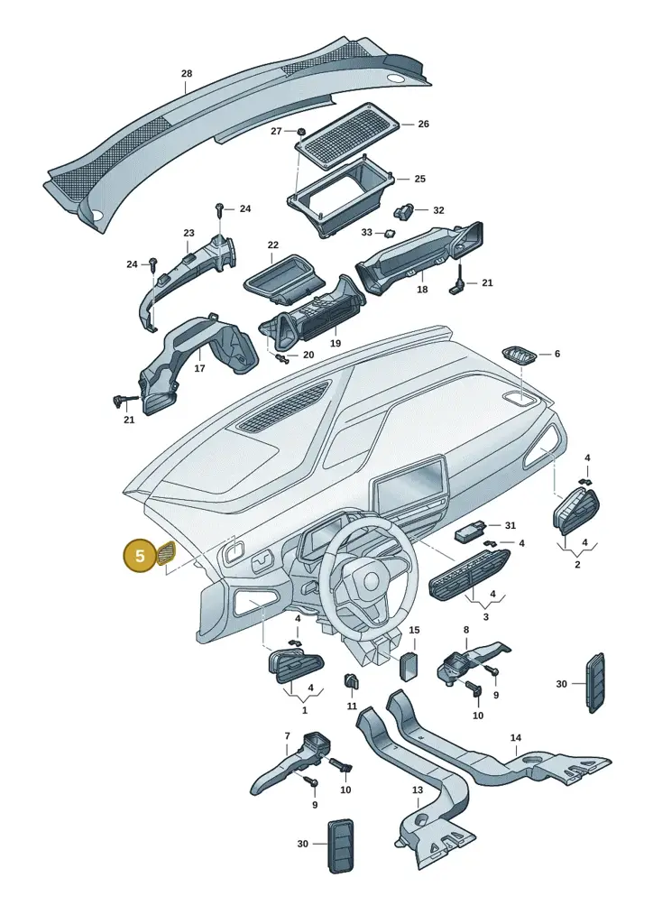 10H819793A9B9 — SEAT CUPRA Born (2021-) diagram 10a819300, position 5