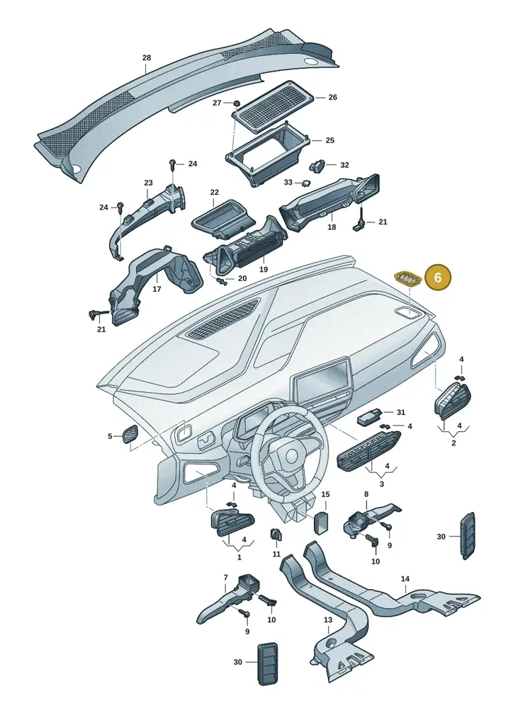 10H8197949B9 — SEAT CUPRA Born (2021-) diagram 10a819300, position 6