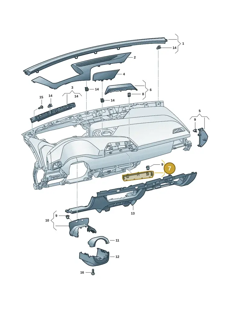 10H8572379B9 — SEAT CUPRA Born (2021-) diagram 10s857010, position 7