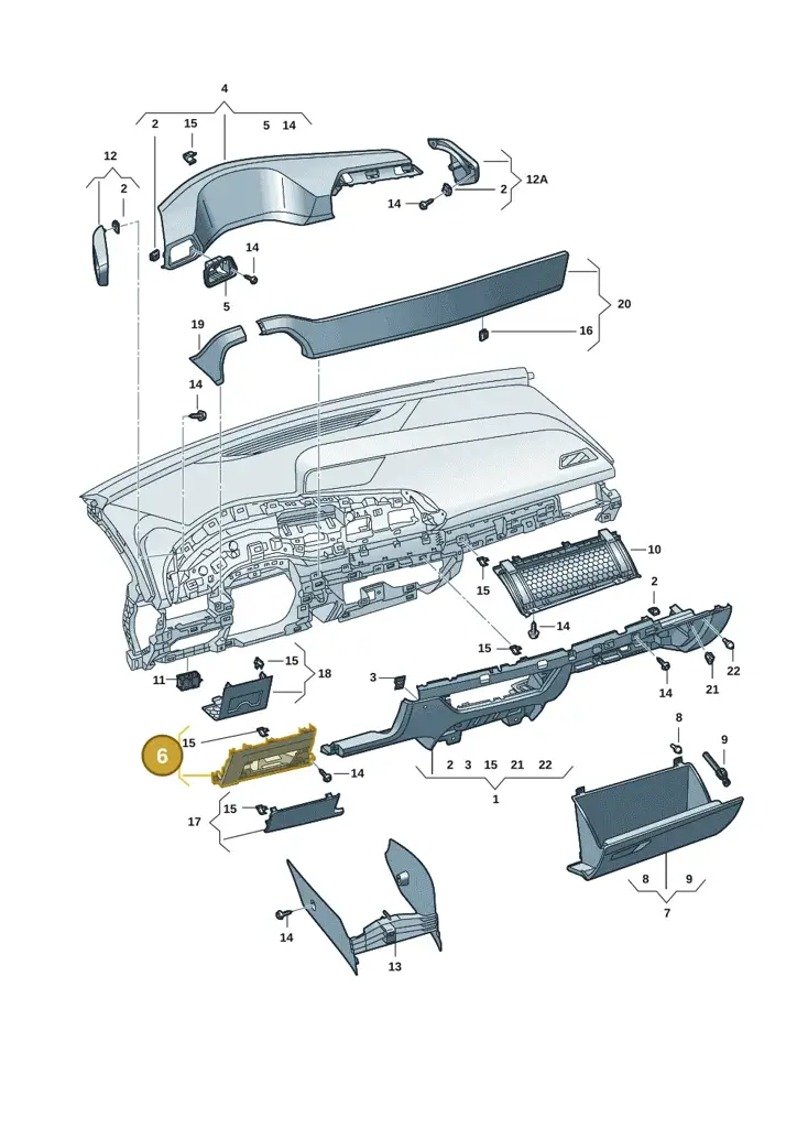 10H858416A82V — SEAT CUPRA Born (2021-) diagram 10s857020, position 6