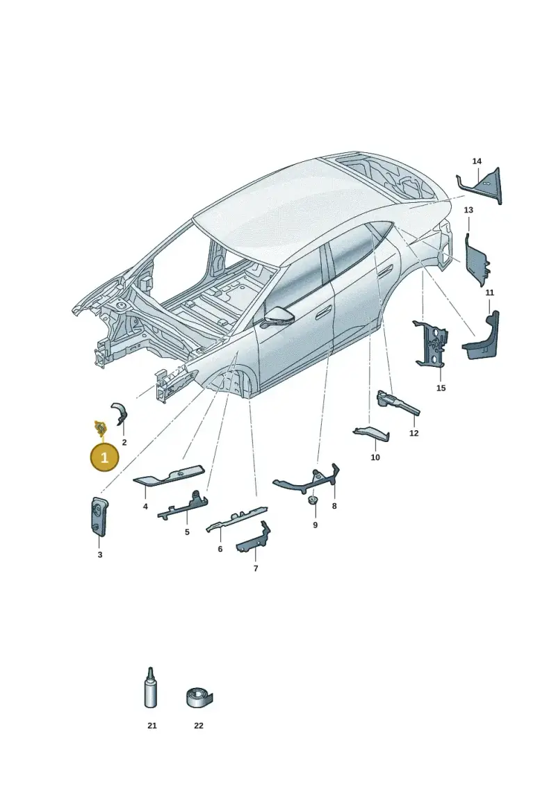 11A864002A — SEAT Tavascan Cupra (2023-) diagram 11h864000, position 1
