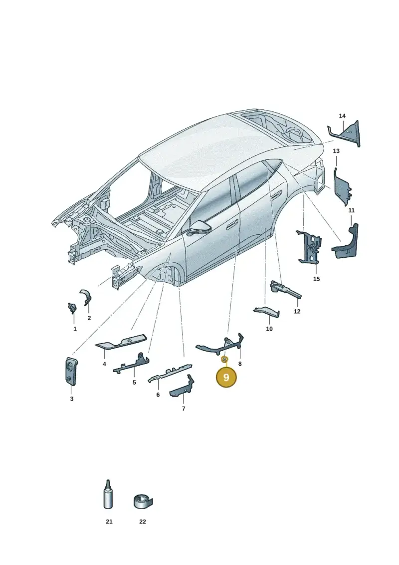 11A864017 — SEAT Tavascan Cupra (2023-) diagram 11h864000, position 9