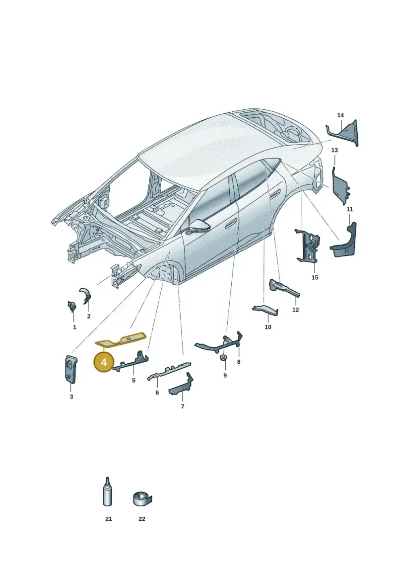 11A864623A — SEAT Tavascan Cupra (2023-) diagram 11h864000, position 4