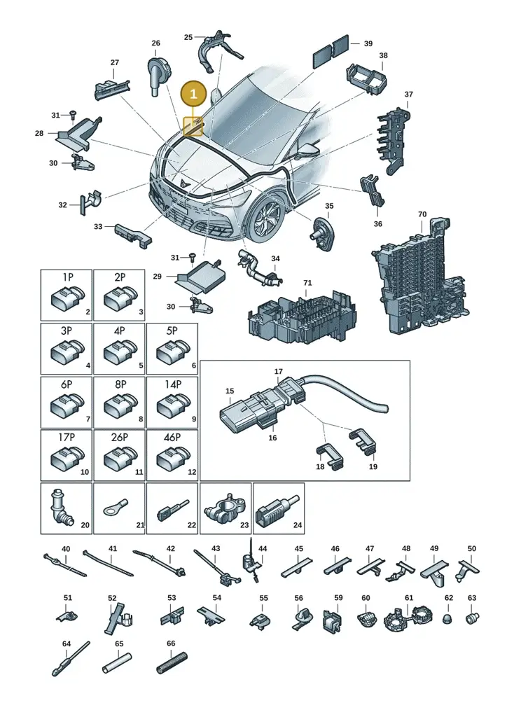 11G971420 — SEAT CUPRA Tavascan (2023-) diagram 20h971080, position 1