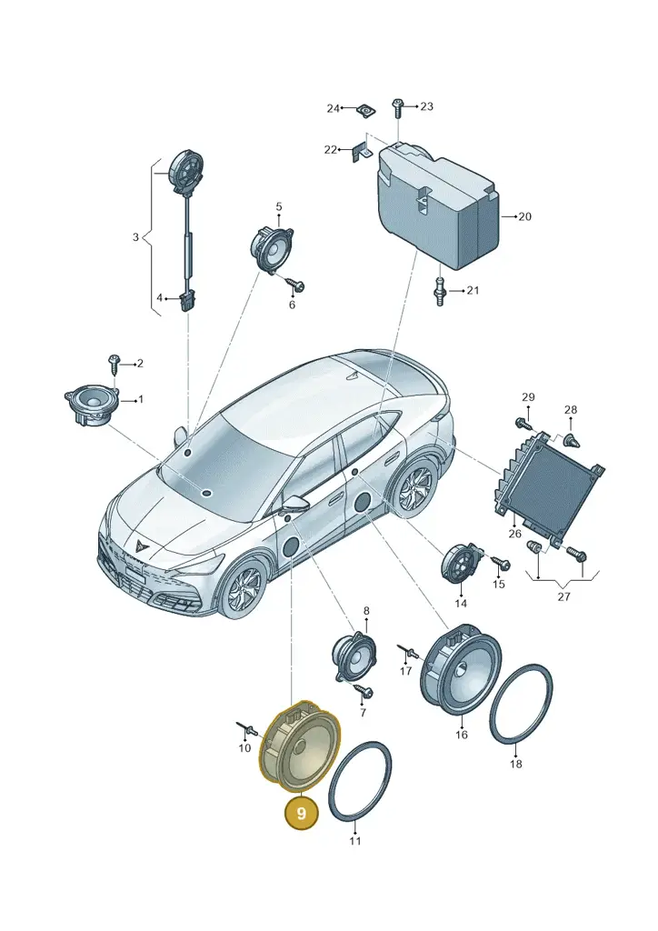 11H035453 — SEAT CUPRA Tavascan (2023-) diagram 20h035035, position 9
