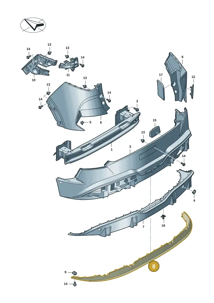 11H8075789B9 — SEAT CUPRA Tavascan (2023-) diagram 20h807050, position 8