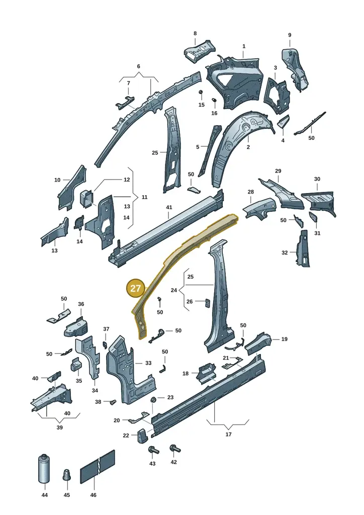 11H809008GRV — SEAT CUPRA Tavascan (2023-) diagram 20h809000, position 27