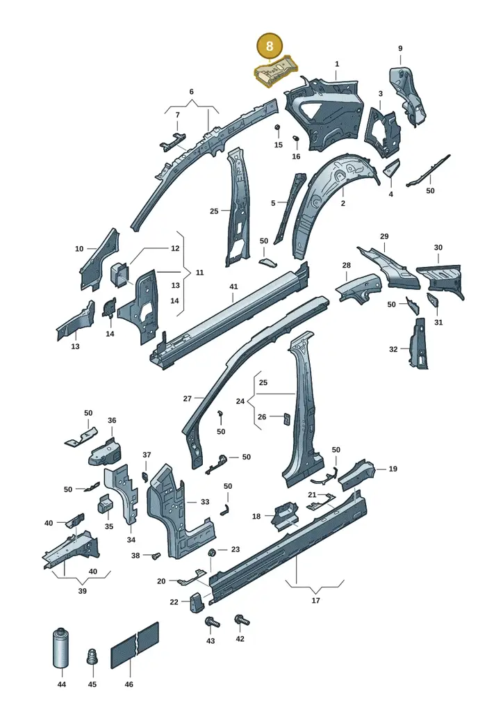 11H809113GRV — SEAT CUPRA Tavascan (2023-) diagram 20h809000, position 8