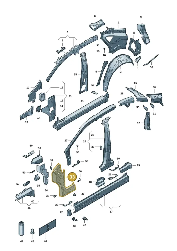 11H809210GRV — SEAT CUPRA Tavascan (2023-) diagram 20h809000, position 33