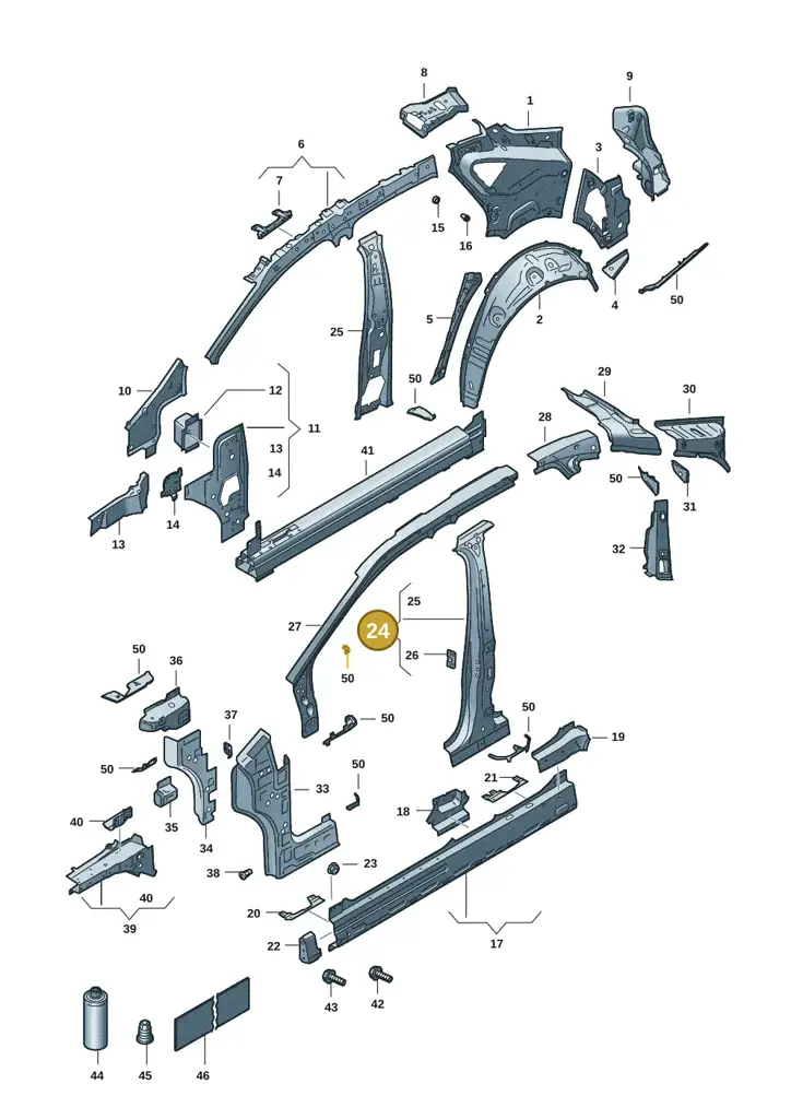 11H809219GRV — SEAT CUPRA Tavascan (2023-) diagram 20h809000, position 24