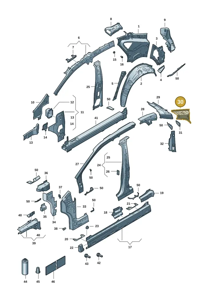 11H809307GRV — SEAT CUPRA Tavascan (2023-) diagram 20h809000, position 30
