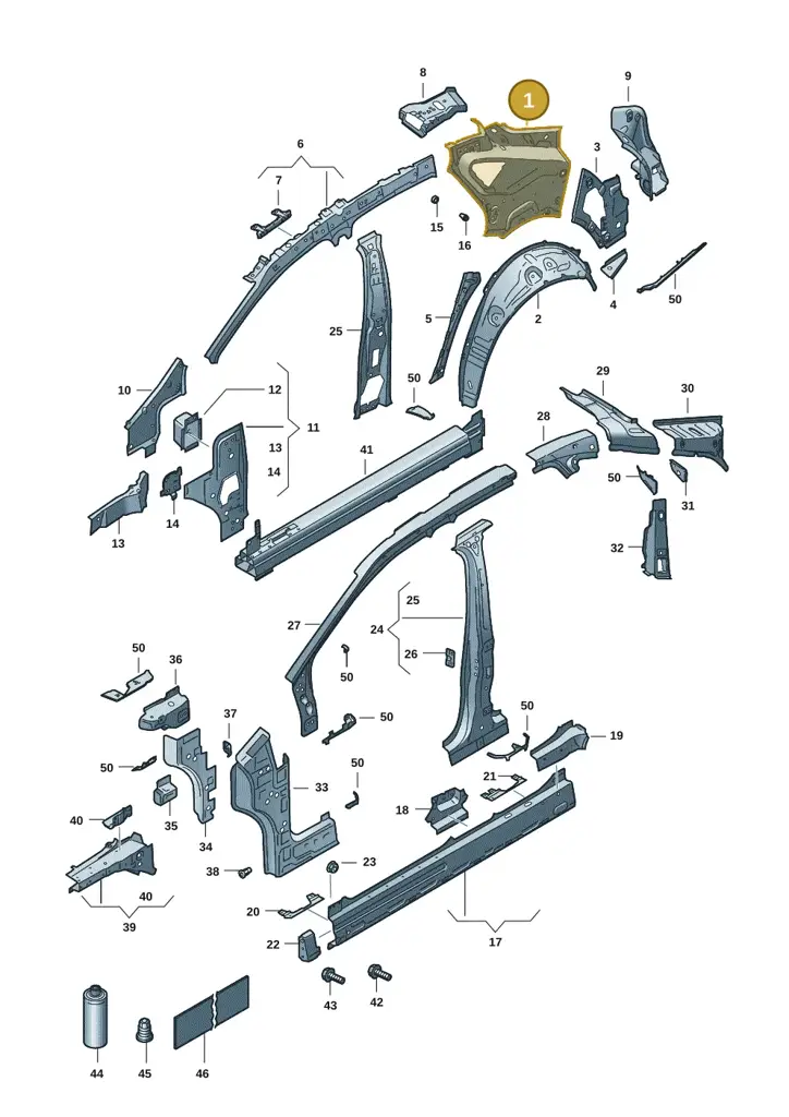 11H809406GRV — SEAT CUPRA Tavascan (2023-) diagram 20h809000, position 1
