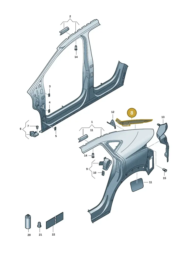 11H809642GRV — SEAT CUPRA Tavascan (2023-) diagram 20h809040, position 8