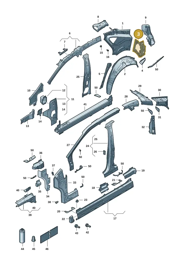 11H809677GRV — SEAT CUPRA Tavascan (2023-) diagram 20h809000, position 3