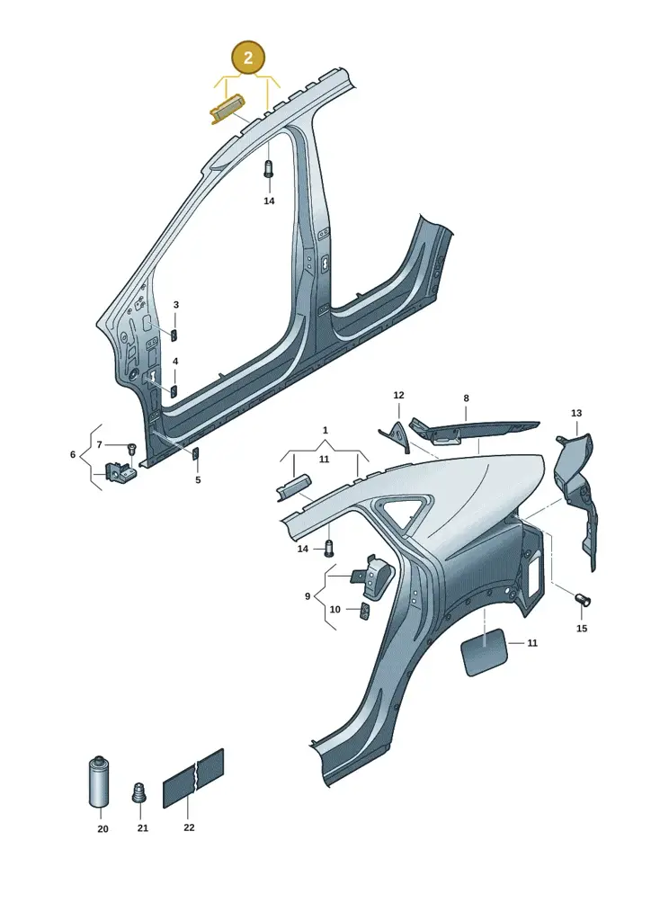 11H809839GRV — SEAT CUPRA Tavascan (2023-) diagram 20h809040, position 2
