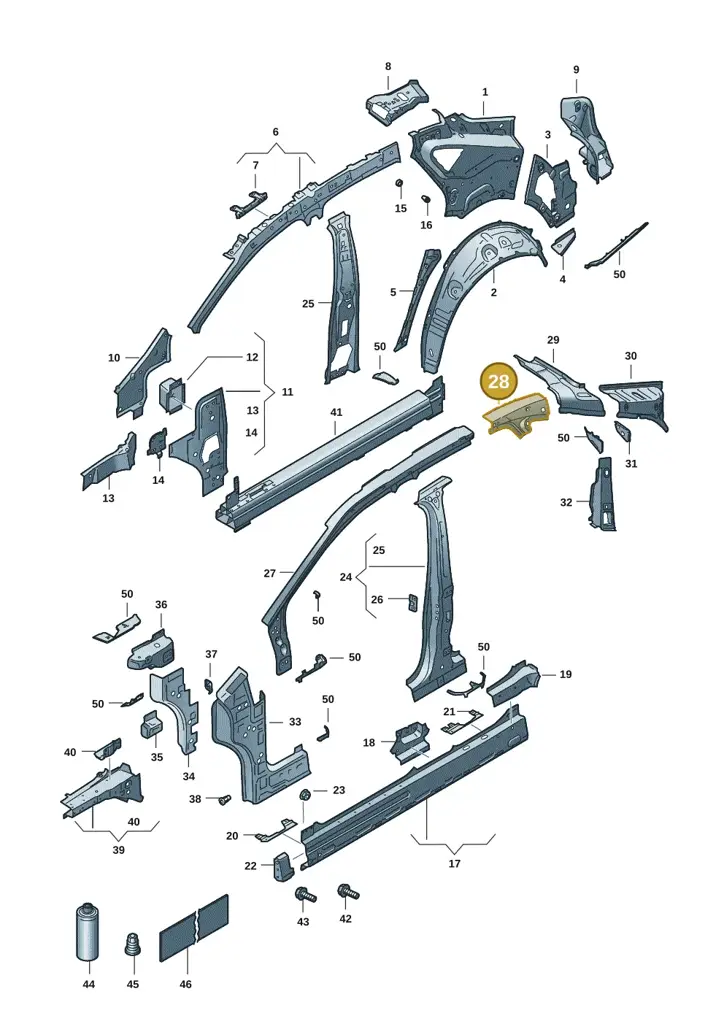 11H809994GRV — SEAT CUPRA Tavascan (2023-) diagram 20h809000, position 28