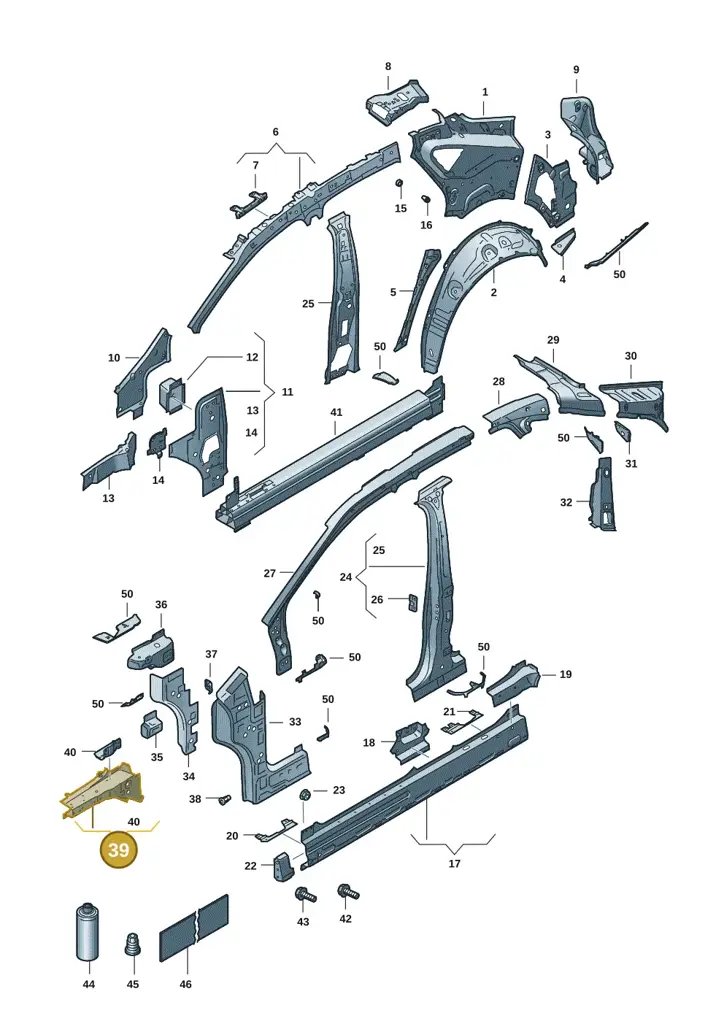 11H810135GRV — SEAT CUPRA Tavascan (2023-) diagram 20h809000, position 39