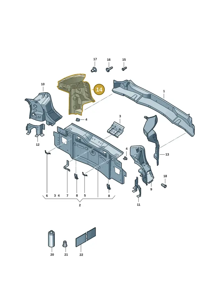 11H813320GRV — SEAT CUPRA Tavascan (2023-) diagram 20h813000, position 14