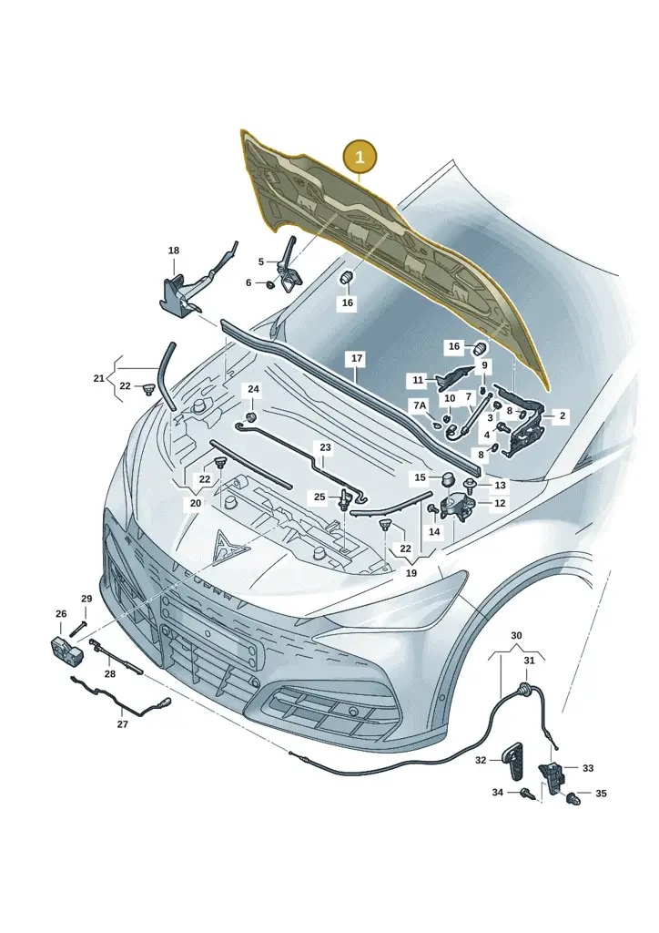 11H823031GRV — SEAT CUPRA Tavascan (2023-) diagram 20h823000, position 1