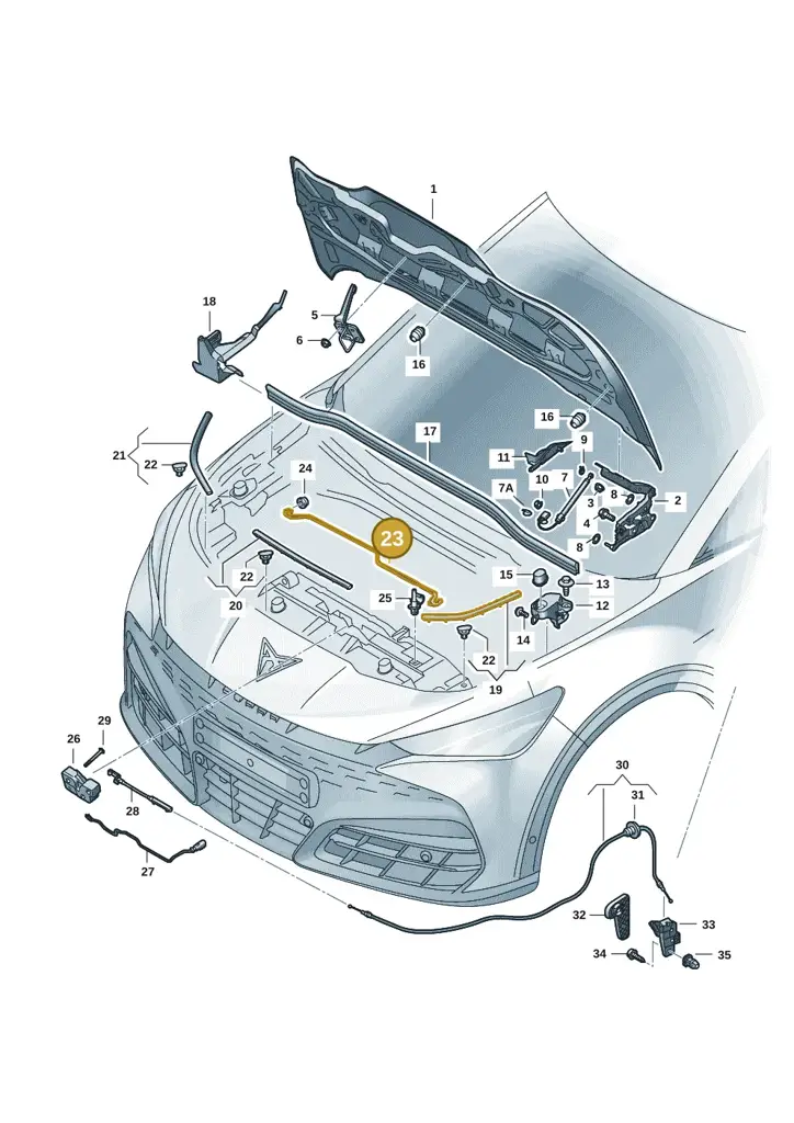 11H823363A — SEAT CUPRA Tavascan (2023-) diagram 20h823000, position 23