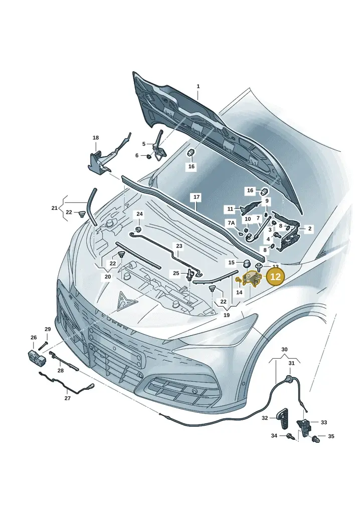 11H823406 — SEAT CUPRA Tavascan (2023-) diagram 20h823000, position 12