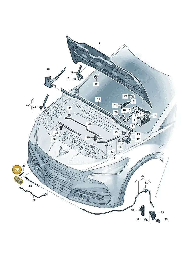 11H823509 — SEAT CUPRA Tavascan (2023-) diagram 20h823000, position 26