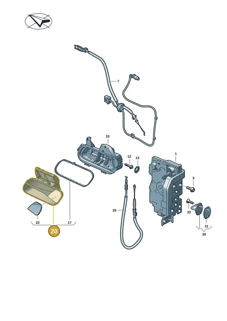 11H837205LGRU — SEAT CUPRA Tavascan (2023-) diagram 11a837000, position 20