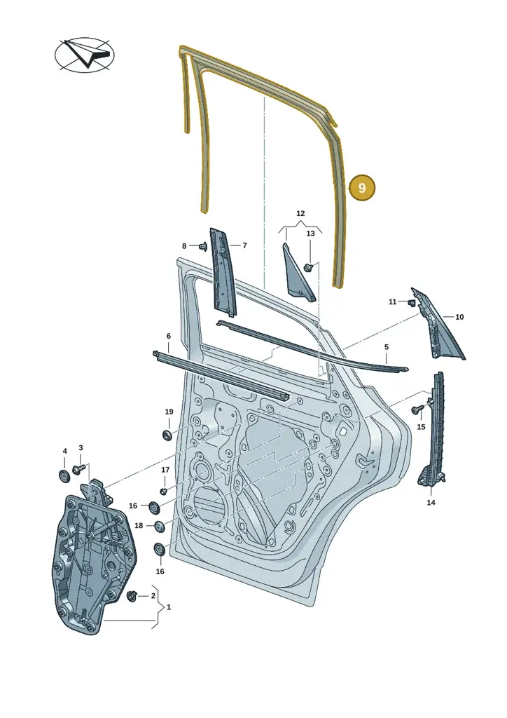 11H8394395AP — SEAT CUPRA Tavascan (2023-) diagram 20h839500, position 9