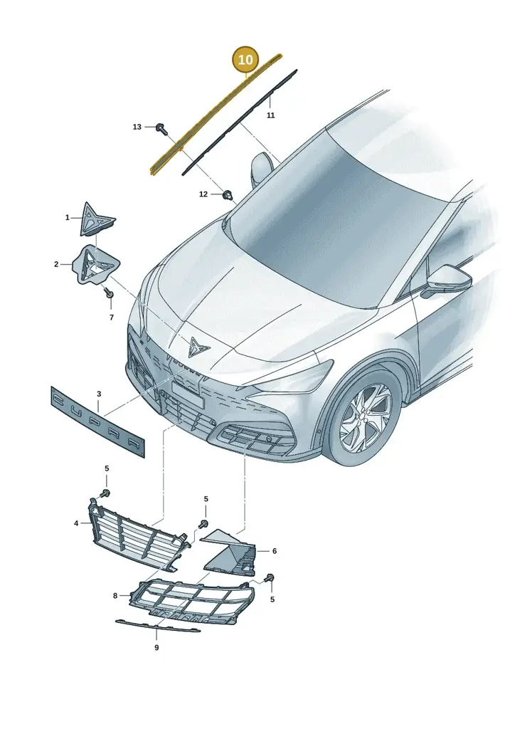 11H853264A041 — SEAT CUPRA Tavascan (2023-) diagram 20h853000, position 10