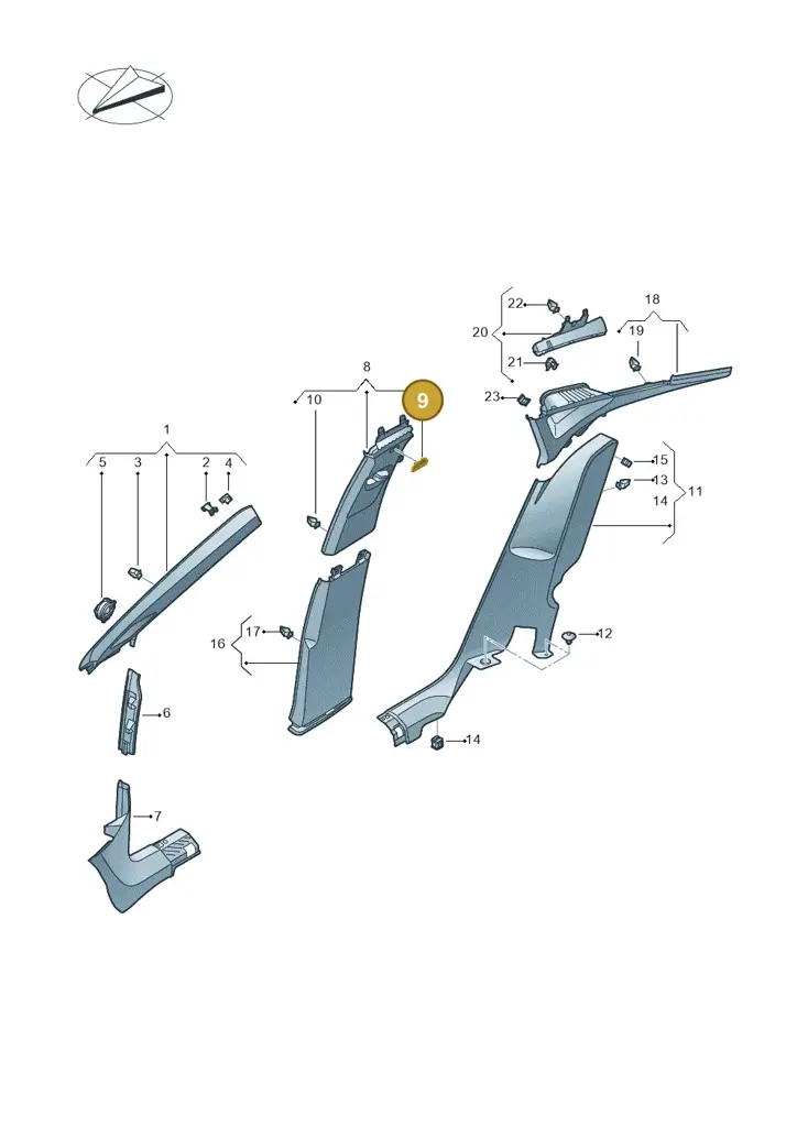 11H8534374PK — SEAT CUPRA Tavascan (2023-) diagram 20h867065, position 9