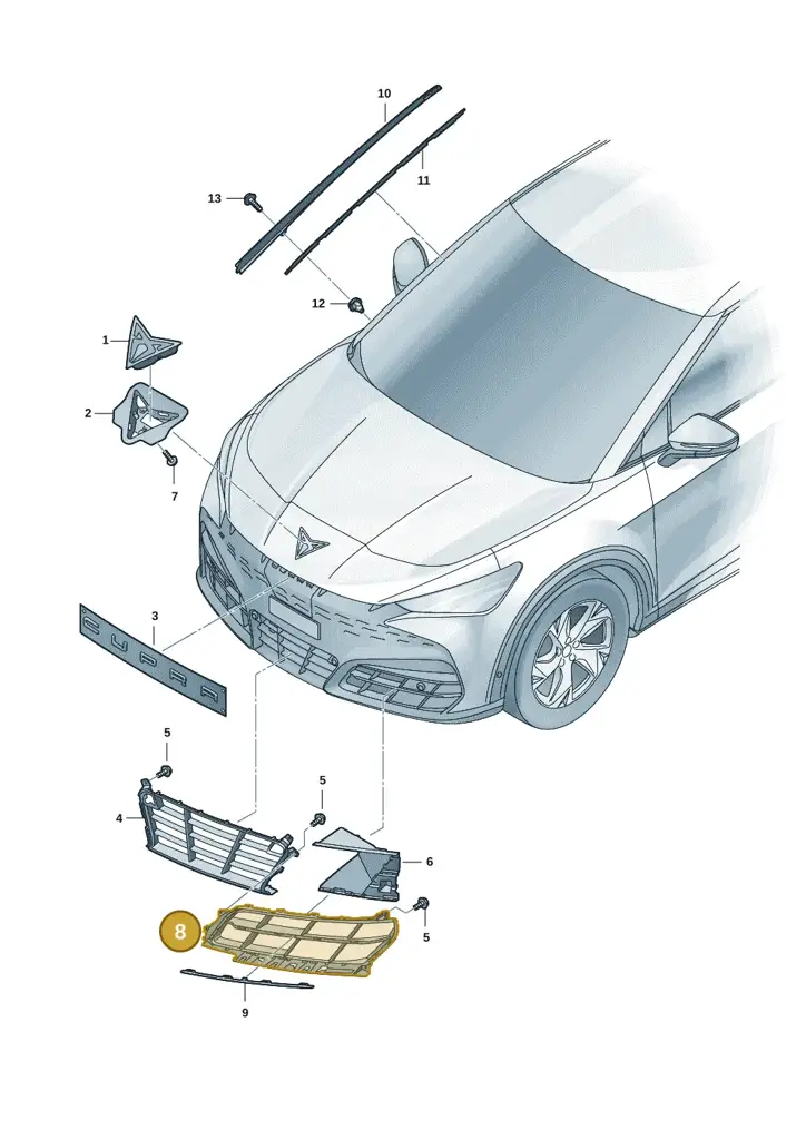 11H853666041 — SEAT CUPRA Tavascan (2023-) diagram 20h853000, position 8