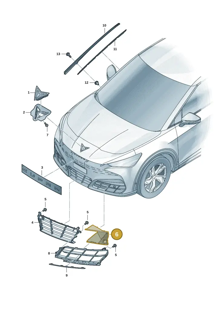 11H8539499B9 — SEAT CUPRA Tavascan (2023-) diagram 20h853000, position 6